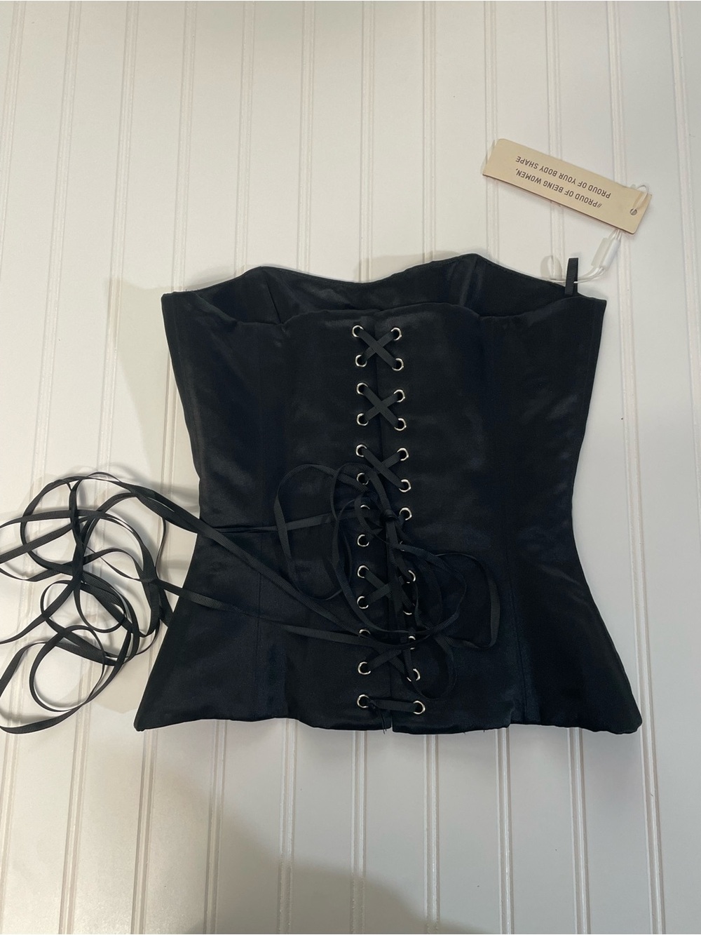 Perfect Corset NY Black Satin Corset Small S - Picture 2 of 10